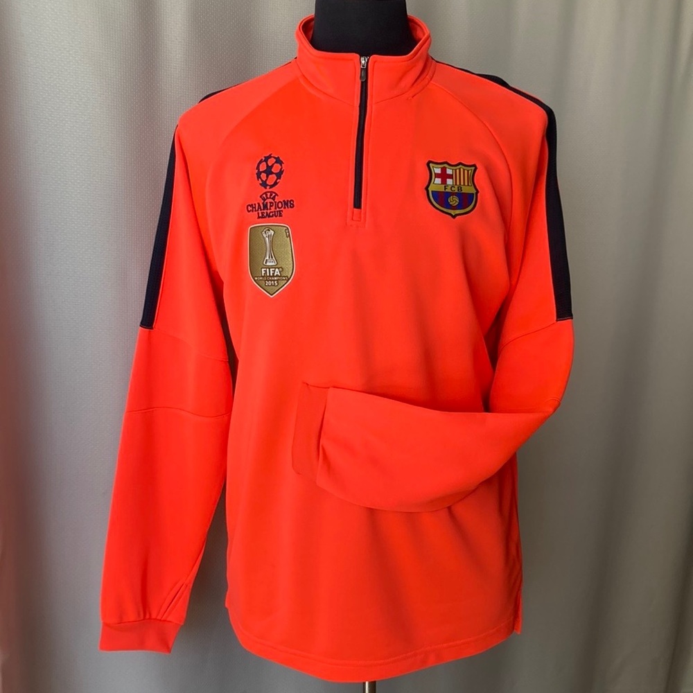 Barcelona Nike 1/4 Zip UEFA Training Sweater FCB